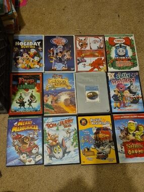 Assorted Kids Holiday DVD Collection - Mickey, Barney, Thomas, Shrek, Madagascar